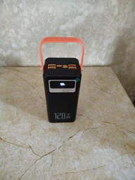 Повербанк Power bank 100000 mAh USB, Type-C, MicroUSB с Led-дисплеем, быстрой зарядкой и встроенными кабелями, белый фото от покупателей 18