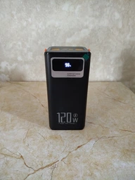 Повербанк Power bank 100000 mAh USB, Type-C, MicroUSB с Led-дисплеем, быстрой зарядкой и встроенными кабелями, белый фото от покупателей 17