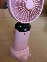 Портативний вентилятор Mini fan XL-880 діаметр 9 см з підставкою для телефону та дисплеєм