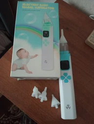 Електронний аспіратор назальний потужний для носа Electric Baby Nasal Aspirator соплеотсос електричний для новонароджених дітей з музикою білий