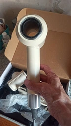 Фен для волосся професійний Super Hair Dryer 5в1 з тримачем білий + сірий фото від покупців 1
