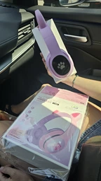 Безпровідні навушники дитячі ATD CAT EAR L400 з котячими вушками LED підсвіткою Bluetooth 5.0 microUSB вбудованим мікрофоном радіо Pink фото від покупців 1