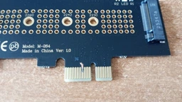 Адаптер M.2 NVMe SSD NGFF to PCIE 3.0 X1/X4/X8/X16 переходник pci-e комплект с планкой (788360849-1) Коричневый