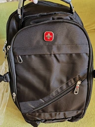Комплект мужской рюкзак Swissgear 35 л с USB Черный + Фитнес браслет M5 Черный