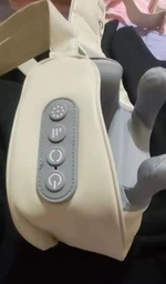 Масажер портативний акумуляторний Massager shoulder neck waist back legs для шиї, спини і тіла з підігрівом бежевий фото від покупців 4