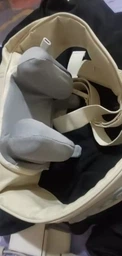 Масажер портативний акумуляторний Massager shoulder neck waist back legs для шиї, спини і тіла з підігрівом бежевий фото від покупців 3