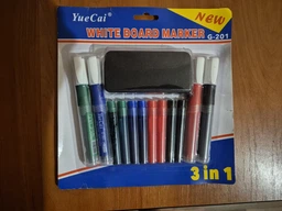 Комплект маркерів для білої дошки Whiteboard Marker, 12шт + губка
