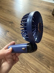 Вентилятор портативный аккумуляторный Led Digital Display Fan USB с подставкой для телефона и дисплеем белый