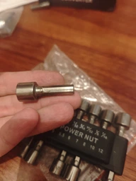 Набір торцевих насадок для шуруповерта 14 шт HEX 1/4", Магнітні головки CrV 5–12 мм та 3/16"–7/16" у кейсі фото от покупателей 1