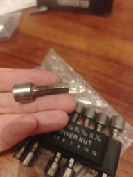 Набір торцевих насадок для шуруповерта 14 шт HEX 1/4", Магнітні головки CrV 5–12 мм та 3/16"–7/16" у кейсі