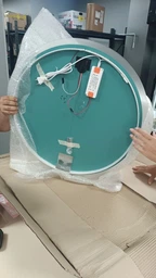 Дзеркало з LED підсвіткою та підігрівом для ванної кімнати настінне смарт дзеркало 59х59 см BRS