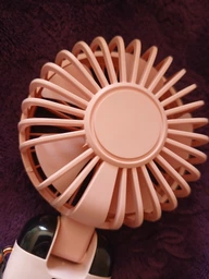 Портативный вентилятор Mini fan XL-880 диаметр 9 см с подставкой для телефона и дисплеем фото от покупателей 1