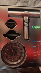 Професійний фен VGR V-401, 40 рівнів обдування, 40 рівнів температури, 3 насадки (46084-V-401 _1800) фото від покупців 1