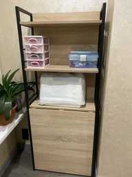 Книжная полка универсальная Ferrum-decor Стим 2 74x63x26 черный ДСП Дуб Сонома 16мм (FRD-104106) фото от покупателей 2