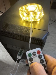 Професійна LED-гірлянда SunLamp 22м 200 діодів з пультом дистанційного керування, 8 режимів, USB, мідний дріт, IP67, всесезонна
