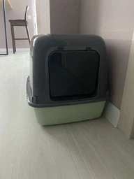 Закритий туалет для котів Ferplast Clear Cat 10 фісташково-сірий 47x36x35 см 72064099