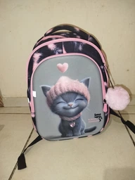 Рюкзак ортопедичний шкільний для дівчинки School Standard 38х30х18 см з Котом для першокласниць (150-28) + подарунок мішок