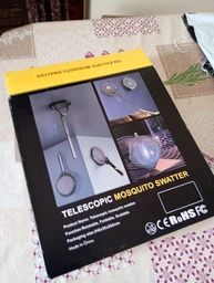 Мухобойка электрическая Rechargable Electric Mosquito Swatter с сеткой от комаров и насекомых белая
