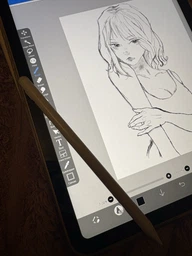 Стилус активный для планшета Apple iPad IOS с индикатором заряда на магните + наконечник Белый
