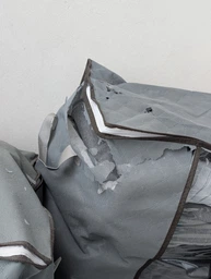 Органайзер кофр сумка з 2 шт для зберігання речей одягу постільної білизни подушок ковдр тканинні щільні складні місткі великі міцні 48х47х28 см в шафу стелаж в гардероб сірий + в комплекті мішок для взуття 2 шт ММ1 3DTOYSLAMP