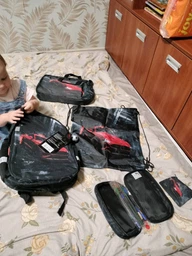 Ортопедический рюкзак 6 в 1 для мальчика School Standard с Машиной для начальной школы(SET 160-28)