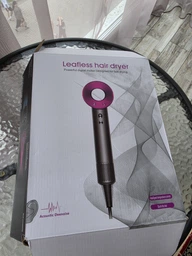 Професійний фен для волосся Super Hair Dryer 1600 Вт фуксія + рожевий + 5 насадок + тримач фена на стіну