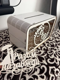 Скарбничка на Весілля. Скарбничка з ініціалами 30×20×16 см