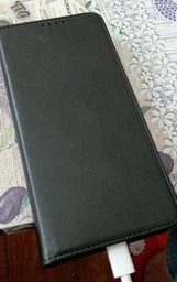 Чехол-книжка кожзам для Xiaomi Redmi Note 14 4G черный с защитой от повреждений фото от покупателей 1
