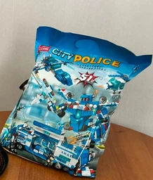 Конструктор Поліція на 700 деталей City Police SWAT 51 в 1, гелікоптер, авто, робот, фургон, літак, катер, винищувач, скутер, джип, машинка, Міська станція поліції