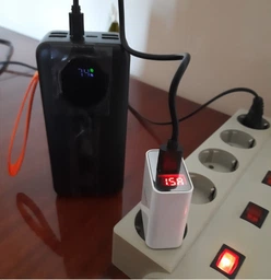 МЗП Hoco C100A PD20W + QC3.0 charger with digital display ( EU ) White фото від покупців 1