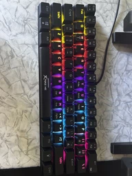 Игровая клавиатура XTRIKE ME GK-916, mechanical wired keyboard, ENG Layots, 61keys, Red Switch, USB, 1.5m, black