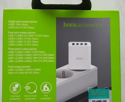Сетевое зарядное устройство Hoco C102A Fuerza QC3.0 four-port charger(EU) White
