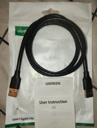 Кабель UGREEN USB-A 3.0 Male to Male Cable 1m (Black) (UGR-10370)