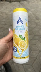 Сухий освіжувач килимів Astonish Shake & Fresh з ароматом лимону 350 г