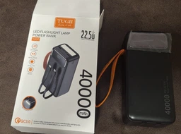 Повербанк 40000 mah 22.5W Qinetiq RQ-40 з LED дисплеєм і швидкою зарядкою PD/QC кабель Type-C в комплекте powerbank 40 000 павербанк для телефона apple айфона iphone самсунг samsung роутера планшета універсальний павербанк з ліхтариком Space black фото від покупців 9