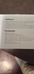 Повербанк 40000 mah 22.5W Qinetiq RQ-40 з LED дисплеєм і швидкою зарядкою PD/QC кабель Type-C в комплекте powerbank 40 000 павербанк для телефона apple айфона iphone самсунг samsung роутера планшета універсальний павербанк з ліхтариком Space black фото від покупців 7