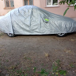 Чехол-тент для автомобиля всесезонный от солнца и снега, размер XL (495×190×150 см), защитная накидка на авто (серый) фото от покупателей 5