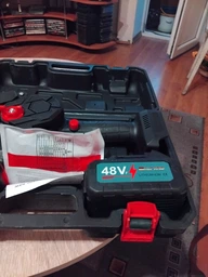 Аккумуляторная цепная пила 6 дюймов 21V с двумя аккумуляторами в кейсе фото от покупателей 1