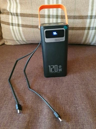 Повербанк 100000 mah 20W Super Fast Charge 10269 з LED дисплеєм і швидкою зарядкою PD/QC 3 порта powerbank павербанк для телефона apple айфона iphone самсунг samsung роутера планшета універсальний з ліхтариком чорний фото від покупців 19