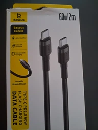 Кабель Baseus Cafule USB-C to USB-C PD 2.0 100W 5A Flash Charging 2m Black (CATKLF-ALG1)