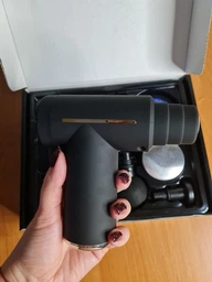 Массажер пистолет перкуссионный сенсорный 6в1 Massage Gun для тела спины ног и шеи мышц ультракомпактный ударный ручной черный фото от покупателей 16