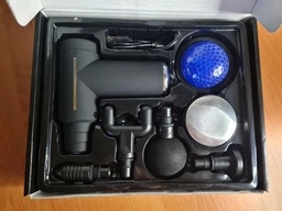 Массажер пистолет перкуссионный сенсорный 6в1 Massage Gun для тела спины ног и шеи мышц ультракомпактный ударный ручной черный фото от покупателей 15