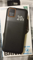 Повербанк 50000 mAh 22.5W Remzona Extrinity 50X зі швидкою зарядкою PD Quick Charge 3.0 Fast Charge потужний великий УМБ для телефона айфона роутера 9в 12v планшета хороший LED дисплей портативний ліхтарик + кабель USB-A USB-C фото від покупців 2