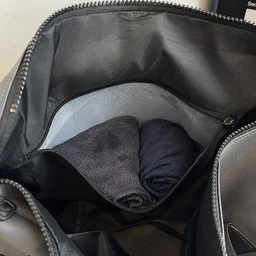 Сумка спортивная дорожная для фитнеса тренировок путешествий с отделением для обуви и мокрых вещей мужская женская унисекс через плечо черная Black