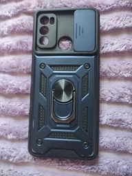 Ударопрочный чехол CamShield Ring для Motorola G60 противоударный бампер черный