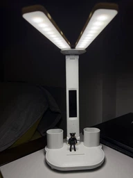 Лампа настольная с аккумулятором для маникюра LED с двумя плафонами подставкой для телефона сенсорным управлением 3 режима света USB лампы LED светодиодные на аккумуляторе фото от покупателей 11