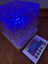 Ночник от USB куб звездное небо LED настольная RGB лампа 16 цветов для спальни и детской + пульт фото от покупателей 8