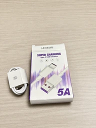 Кабель быстрой зарядки USB - Type C 5A шнур провод шнурок для зарядки телефона смартфона андроид Samsung Xiaomi Realme Google Fast Charging 1м LEXEGO 696920 фото от покупателей 1
