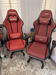 Геймерське крісло з підставкою для ніг Bonro 1002G коричневе фото від покупців 1