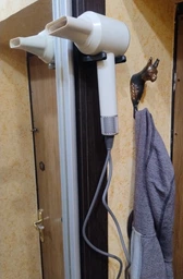 Фен для волос профессиональный Super Hair Dryer 5в1 с держателем белый + серый